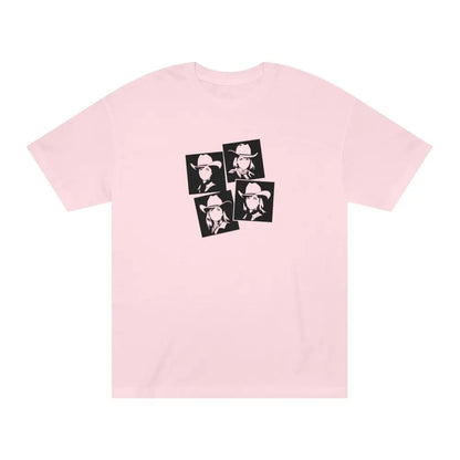 Wild West Muse Pop Art Cowgirl Tee – Women’s (Pink & Celadon) | Double R Western™ Hot off the trail Pink / S T Shirt