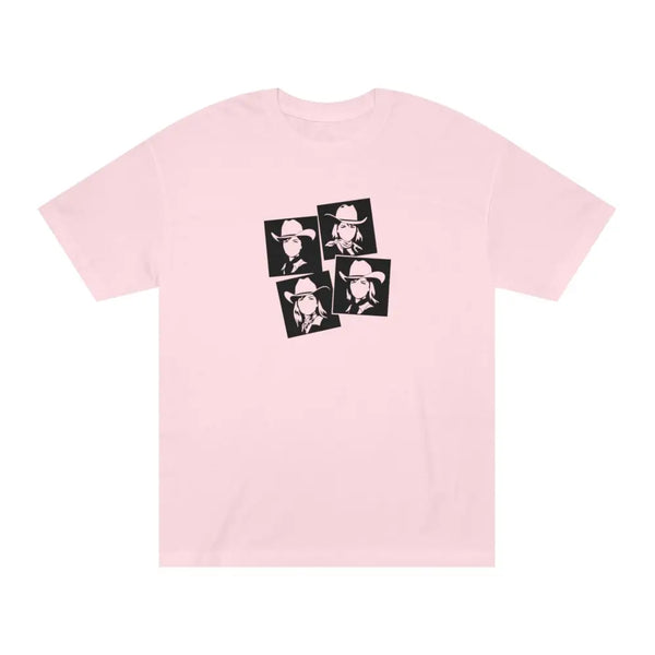 Wild West Muse Pop Art Cowgirl Tee – Women’s (Pink & Celadon) | Double R Western™ Hot off the trail Pink / S T Shirt