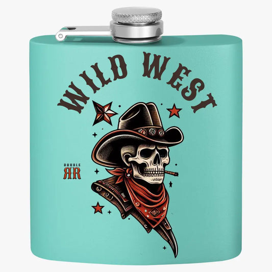 ’Wild West Show’ Double R Western’s Stainless Steel Flask 6oz Mug