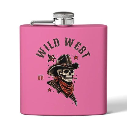 ’Wild West Show’ Double R Western’s Stainless Steel Flask 6oz 6oz / Pink Mug