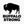 Buffalo silhouette and 'BUFFALO STRONG' text kiss-cut decal sticker