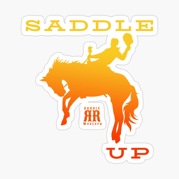 Saddle Up Western Wear Glossy Sticker (2.9x3.1)