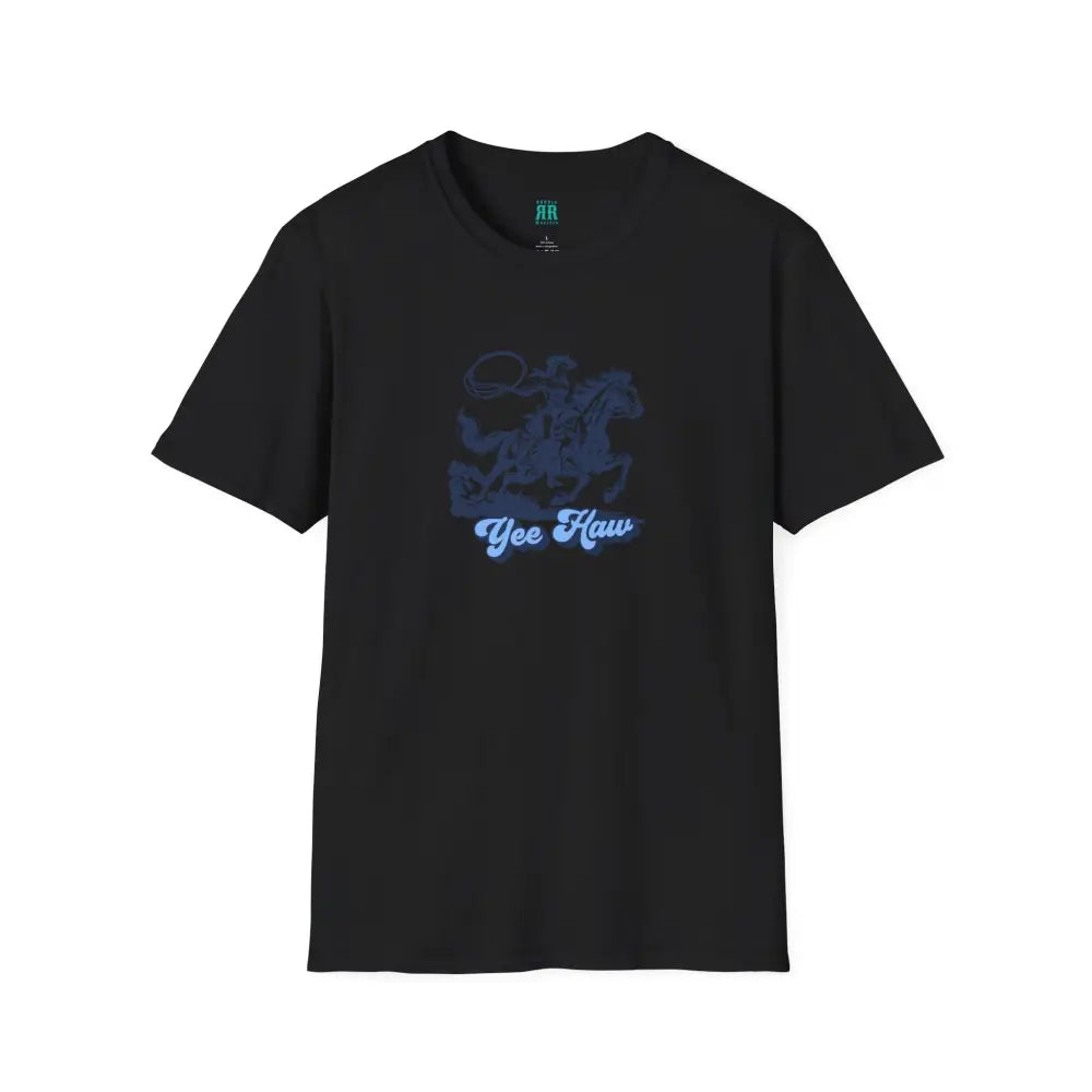 Yee-Haw Cowgirl Tee - Unisex Softstyle Tee - Black / XS - T-Shirt