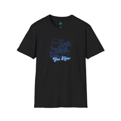 Yee-Haw Cowgirl Tee - Unisex Softstyle Tee - Black / XS - T-Shirt