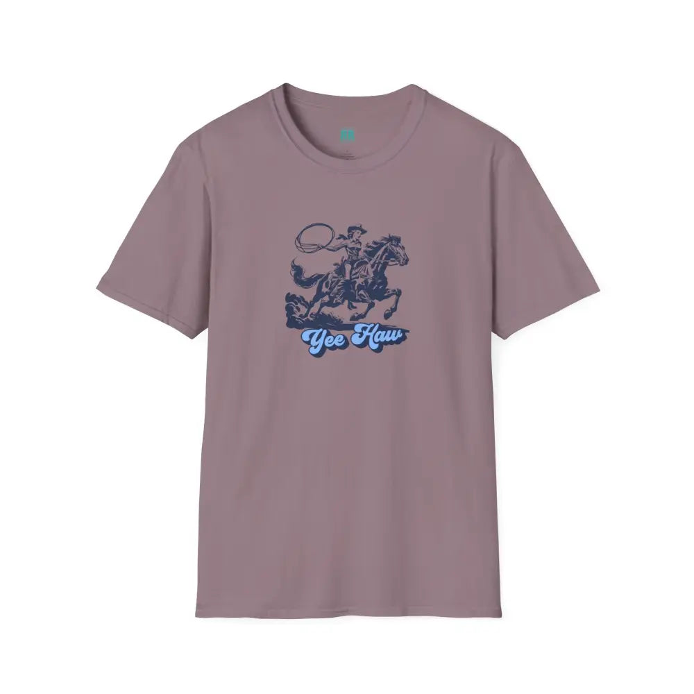 Yee-Haw Cowgirl Tee - Unisex Softstyle Tee - Paragon / S - T-Shirt
