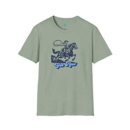 Yee Haw Cowgirl Tee Unisex Softstyle Tee Sage / S T Shirt