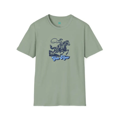 Yee-Haw Cowgirl Tee - Unisex Softstyle Tee - Sage / S - T-Shirt