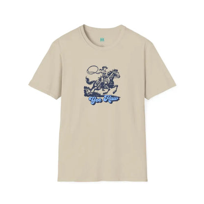 Yee-Haw Cowgirl Tee - Unisex Softstyle Tee - Sand / S - T-Shirt