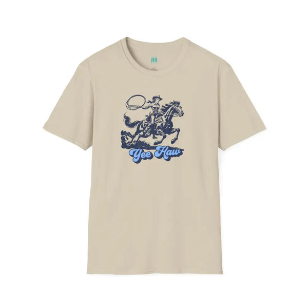 Yee Haw Cowgirl Tee Unisex Softstyle Tee Sand / S T Shirt
