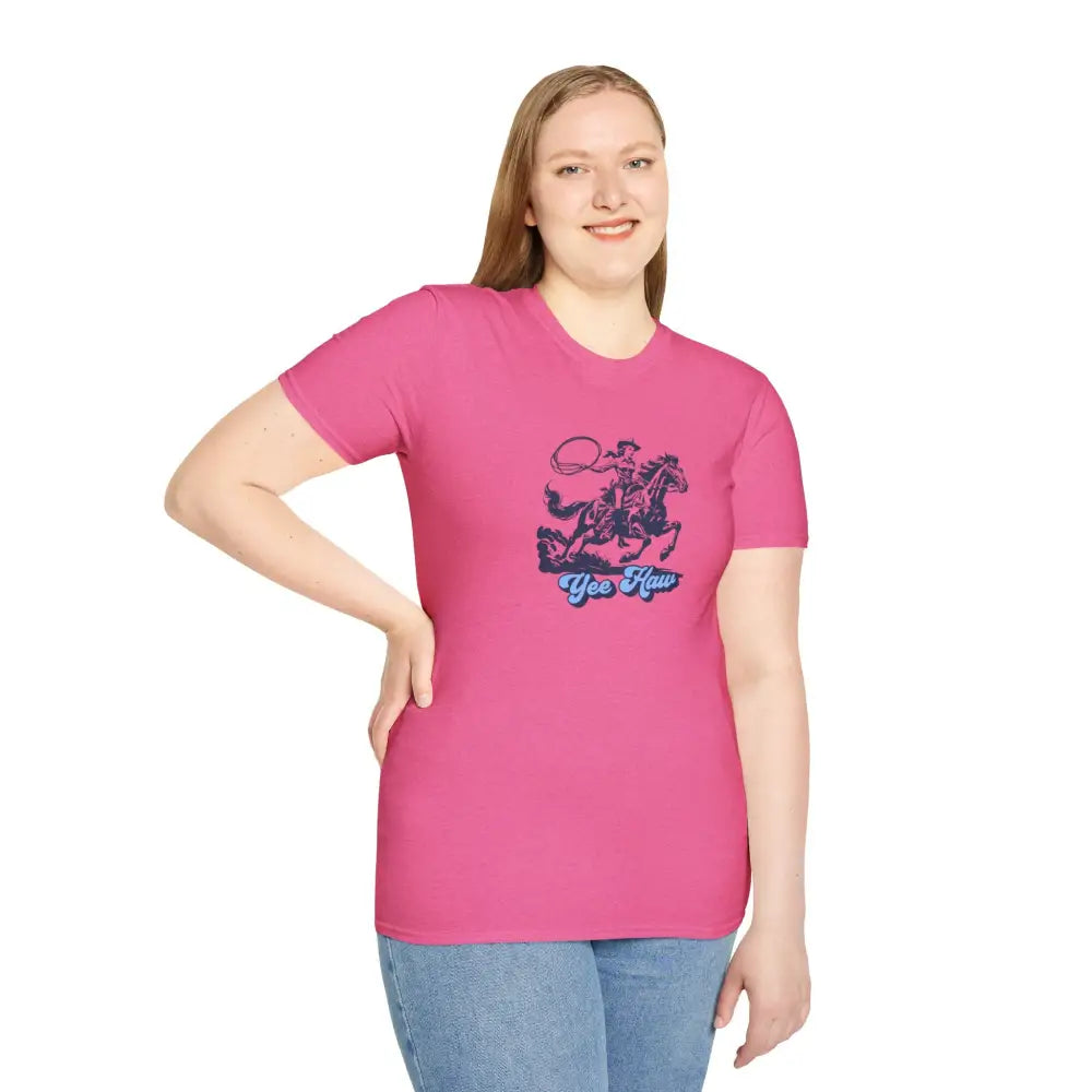 Yee-Haw Cowgirl Tee - Unisex Softstyle Tee - T-Shirt