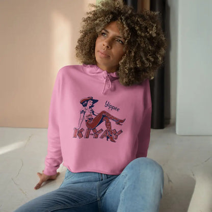 Yippee Ki-Yay Crop Hoodie - Double R Western’s Hot Off The Trail - Hoodie