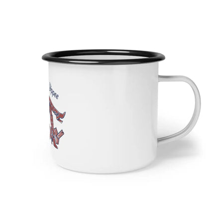 Yippee Ki-Yay - Enamel Camp Mug – Double R Western’s Hot Off The Trail - 12oz / Black Rim - Mug